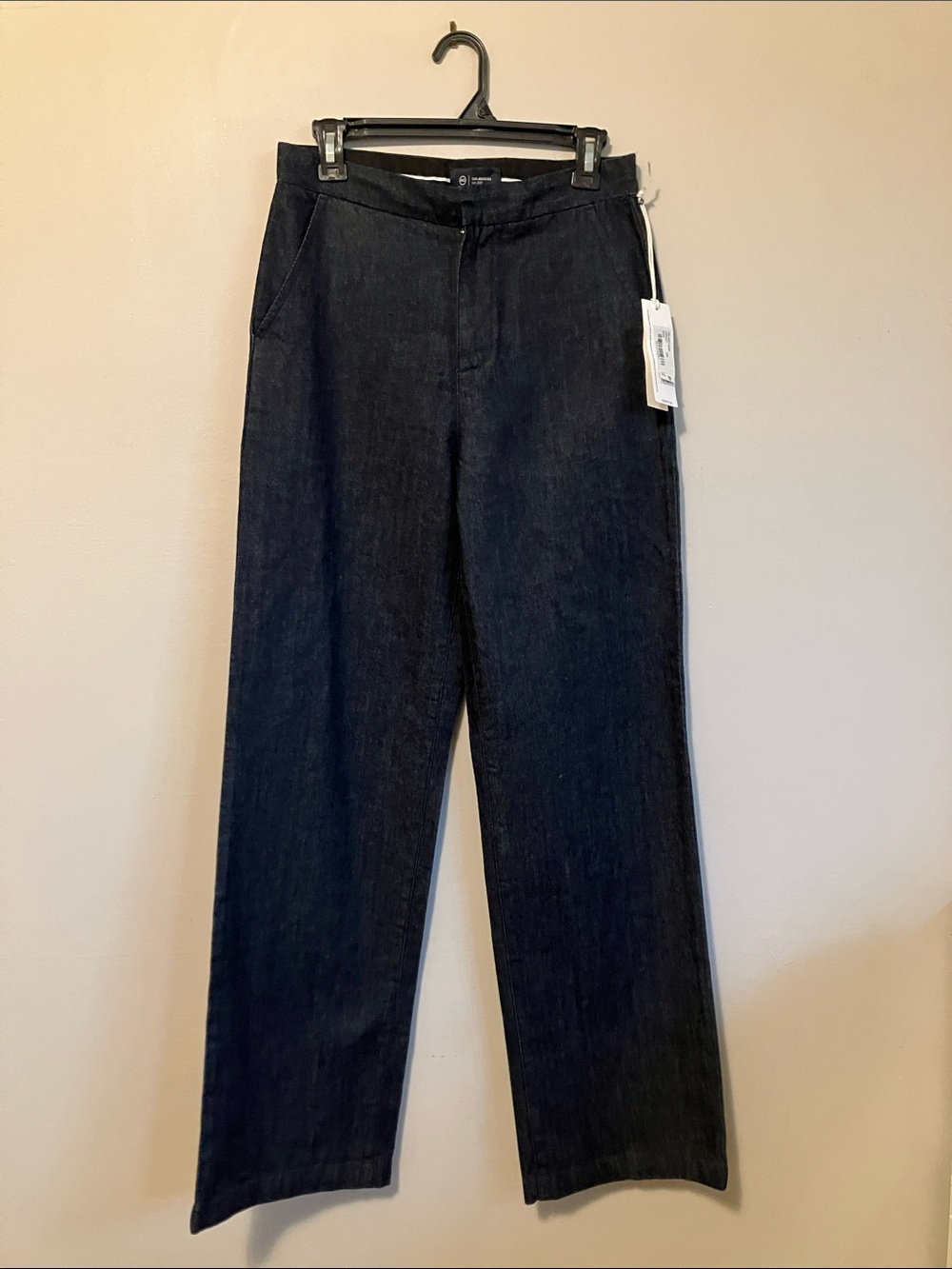 Ag Adriano Goldschmied Women's Dark Blue Wide Leg Jeans
